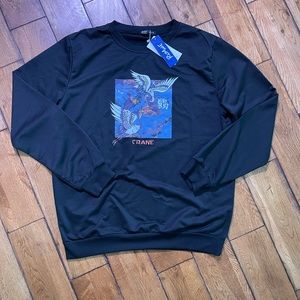 Black Crane Sweatshirt NWT